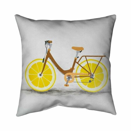 FONDO 20 x 20 in. Lemon Wheel Bike-Double Sided Print Indoor Pillow FO2790680